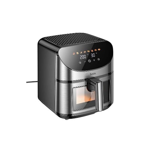 HOCO HE21 8L AIR FRYER ΜΕ ΟΘΟΝΗ ΑΦΗΣ ΚΑΙ ΠΑΡΑΘΥΡΟ, 1700W, 8L, ΜΑΥΡΟΣ