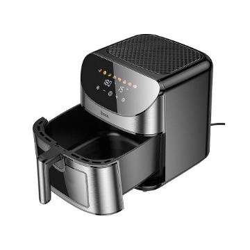 HOCO HE21 8L AIR FRYER ΜΕ ΟΘΟΝΗ ΑΦΗΣ ΚΑΙ ΠΑΡΑΘΥΡΟ, 1700W, 8L, ΜΑΥΡΟΣ