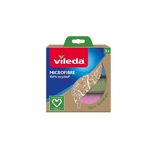 VILEDA ΠΕΤΣΕΤΕΣ MICROFIBRE 100% RECYCLED (3TMX)