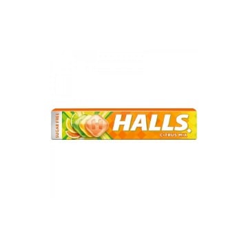 HALLS CITRUS MIX ΚΑΡΑΜΕΛΕΣ ΧΩΡΙΣ ΖΑΧΑΡΗ 32gr