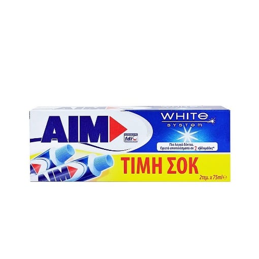 AIM WHITE SYSTEM (2x75ml) - (ΤΙΜΗ ΣΟΚ)