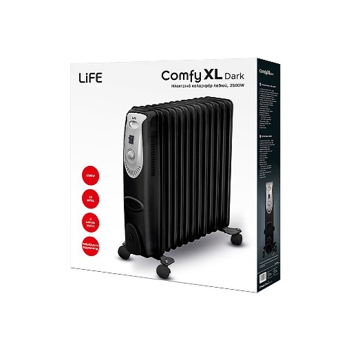 ΗΛΕΚΤΡΙΚΟ ΚΑΛΟΡΙΦΕΡ ΛΑΔΙΟΥ 2500W LIFE COMFY XL DARK