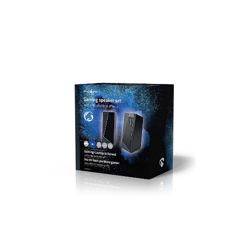 ΣΤΕΡΕΟΦΩΝΙΚΑ GAMING ΗΧΕΙΑ 2.0 18W ΜΕ RGB ΦΩΤΙΣΜΟ NEDIS GSPR31020BK