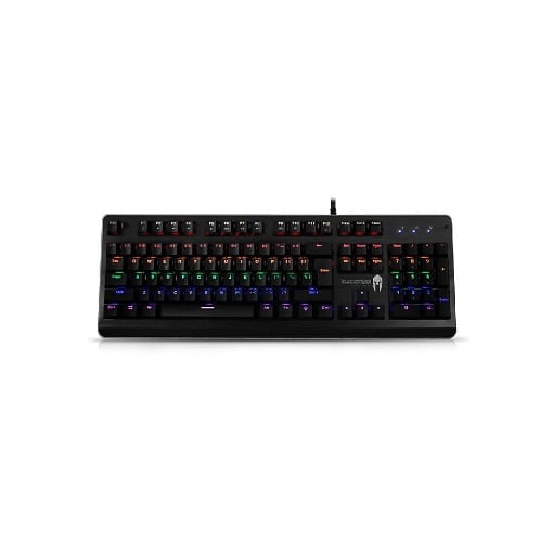 ΕΝΣΥΡΜΑΤΟ ΜΗΧΑΝΙΚΟ GAMING ΠΛΗΚΤΡΟΛΟΓΙΟ ΜΕ BACKLIGHT RGB ΚΑΙ ΕΠΙΦΑΝΕΙΑ ΑΠΟ ΑΛΟΥΜΙΝΙΟ NOD IRON STRIKE
