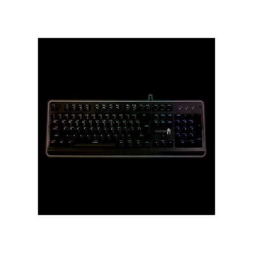 ΕΝΣΥΡΜΑΤΟ ΜΗΧΑΝΙΚΟ GAMING ΠΛΗΚΤΡΟΛΟΓΙΟ ΜΕ BACKLIGHT RGB ΚΑΙ ΕΠΙΦΑΝΕΙΑ ΑΠΟ ΑΛΟΥΜΙΝΙΟ NOD IRON STRIKE