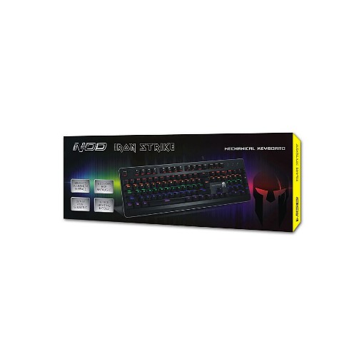 ΕΝΣΥΡΜΑΤΟ ΜΗΧΑΝΙΚΟ GAMING ΠΛΗΚΤΡΟΛΟΓΙΟ ΜΕ BACKLIGHT RGB ΚΑΙ ΕΠΙΦΑΝΕΙΑ ΑΠΟ ΑΛΟΥΜΙΝΙΟ NOD IRON STRIKE
