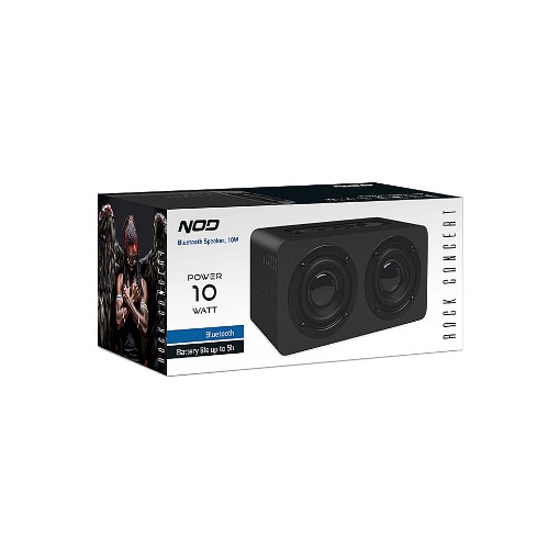 ΞΥΛΙΝΟ ΦΟΡΗΤΟ BLUETOOTH ΗΧΕΙΟ TOTAL BLACK 10W NOD ROCK CONCERT