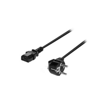ΚΑΛΩΔΙΟ ΤΡΟΦΟΔΟΣΙΑΣ SCHUKO MALE -IEC-C13 ΘΗΛΥΚΟ  1.5m BLACK