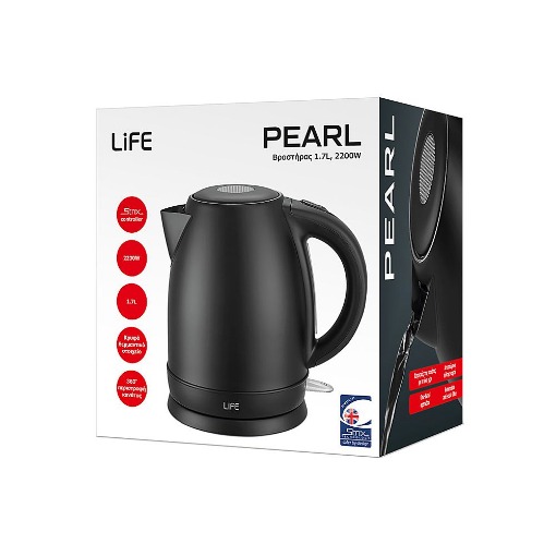 ΒΡΑΣΤΗΡΑΣ 1.7L  2.200W  LIFE PEARL ΣΕ ΜΑΥΡΟ ΧΡΩΜΑ