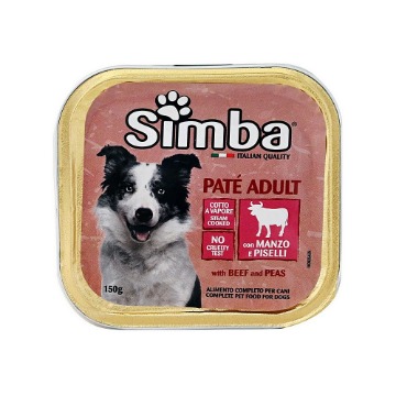 SIMBA ΣΚΥΛΟΤΡΟΦΗ PATE 150gr. - (VITELLO E PISSELI)