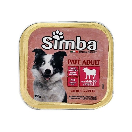 SIMBA ΣΚΥΛΟΤΡΟΦΗ PATE 150gr. - (VITELLO E PISSELI)