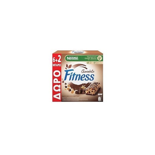 NESTLE BARS FITNESS 23,5gr. - (ΜΑΥΡΗ ΣΟΚΟΛΑΤΑ) (6+2)