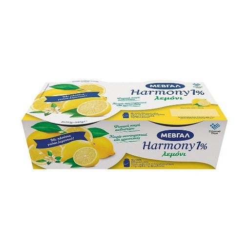 ΜΕΒΓΑΛ HARMONY 1% ΛΕΜΟΝΙ  (2x170g)