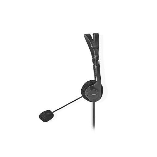 ΣΤΕΡΕΟΦΩΝΙΚΟ ON-EAR HEADSET ΜΕ ΣΥΝΔΕΣΗ 2x3,5mm NEDIS CHST100BK