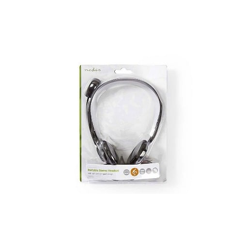 ΣΤΕΡΕΟΦΩΝΙΚΟ ON-EAR HEADSET ΜΕ ΣΥΝΔΕΣΗ 2x3,5mm NEDIS CHST100BK
