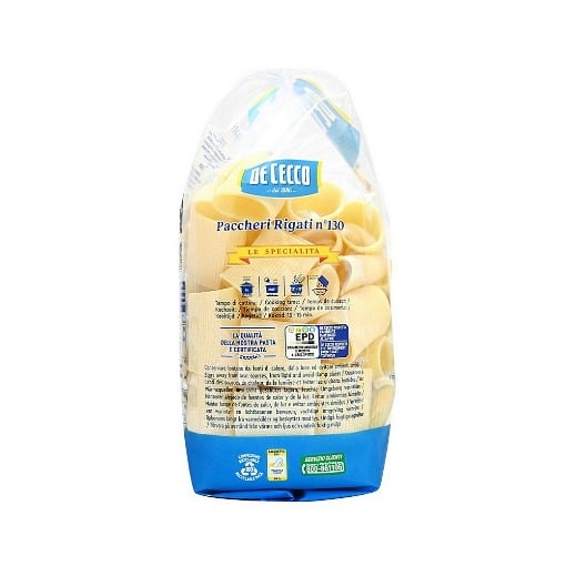 DE CECCO ZUYMARIKA PACCHERI RIGATI 500g