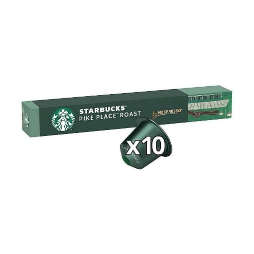 STARBUCKS ΚΑΦΕΣ ΚΑΨΟΥΛΕΣ NESPRESSO PIKE PLACE ROAST 10τμχ 53gr