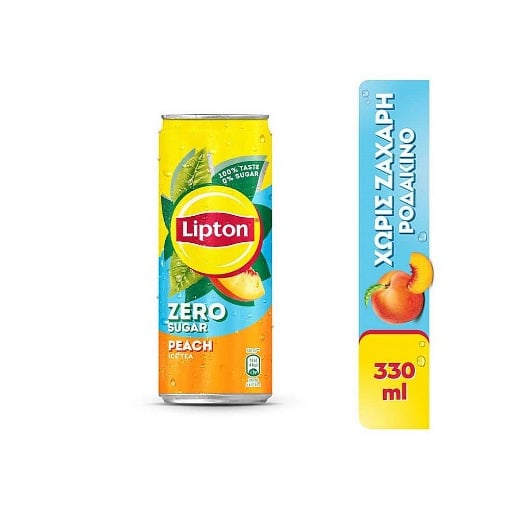 LIPTON ICE TEA 330ml - (ΡΟΔΑΚΙΝΟ) Χωρίς Ζάχαρη