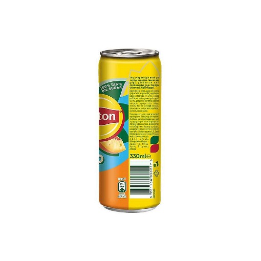 LIPTON ICE TEA 330ml - (ΡΟΔΑΚΙΝΟ) Χωρίς Ζάχαρη