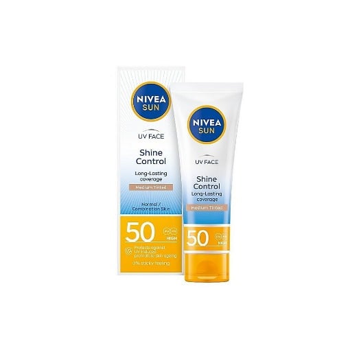 NIVEA SUN UV FACE SHINE CONTROL TINTED MEDIUM CREME (SPF 50) - 50ml