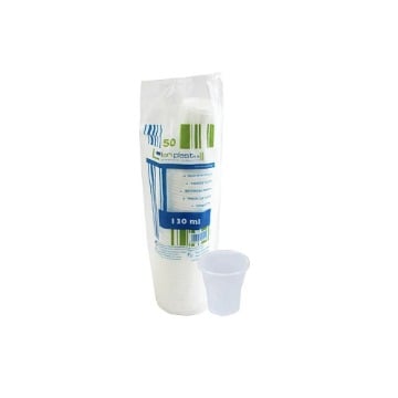 ΠΛΑΣΤΙΚΑ ΠΟΤΗΡΙΑ ΜΙΚΡΑ (50ΤΜΧ) Νο501 - ΛΕΥΚΟ 130ml