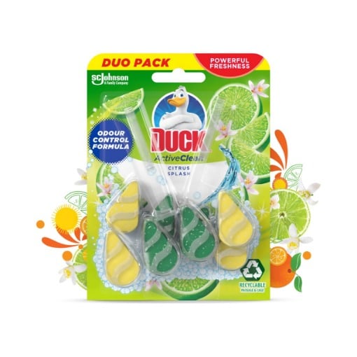 DUCK DUO PACK ACTIVE CLEAN CITRUS SPLASH 2x38g