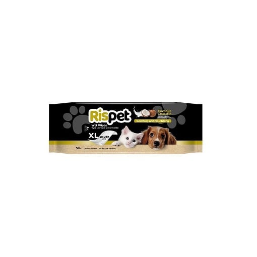 RISPET ΥΓΡΑ ΜΑΝΤΗΛΑΚΙΑ ΓΙΑ ΚΑΤΟΙΚΙΔΙΑ (54TMX) - COCONUT & KERATIN