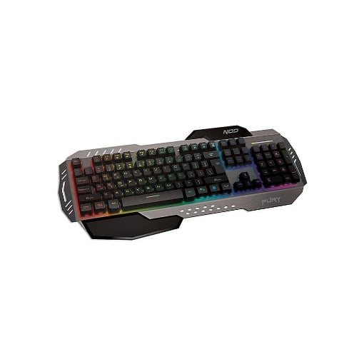 ΕΝΣΥΡΜΑΤΟ GAMING ΠΛΗΚΤΡΟΛΟΓΙΟ ΜΕ RGB LED, ΕΠΙΦΑΝΕΙΑ ΑΠΟ ΑΛΟΥΜΙΝΙΟ ΚΑΙ PALM REST NOD FURY
