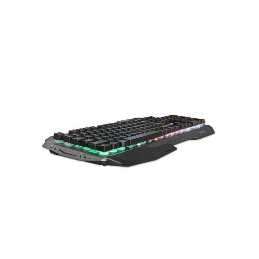 ΕΝΣΥΡΜΑΤΟ GAMING ΠΛΗΚΤΡΟΛΟΓΙΟ ΜΕ RGB LED, ΕΠΙΦΑΝΕΙΑ ΑΠΟ ΑΛΟΥΜΙΝΙΟ ΚΑΙ PALM REST NOD FURY