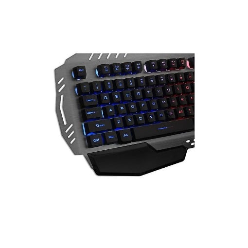 ΕΝΣΥΡΜΑΤΟ GAMING ΠΛΗΚΤΡΟΛΟΓΙΟ ΜΕ RGB LED, ΕΠΙΦΑΝΕΙΑ ΑΠΟ ΑΛΟΥΜΙΝΙΟ ΚΑΙ PALM REST NOD FURY