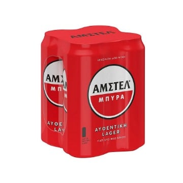 AMSTEL ΜΠΥΡΑ ΚΟΥΤΙ 500ml - (4 PACK)