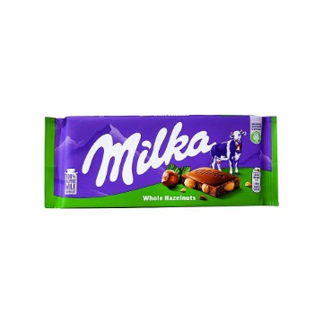 MILKA ΣΟΚΟΛΑΤΑ 100g - (WHOLE HAZELNUTS)