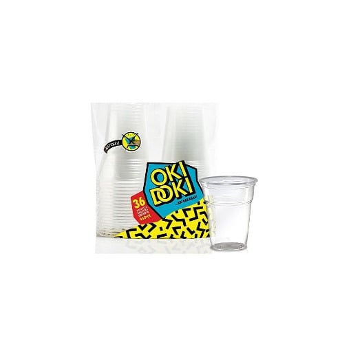 OKI DOKI ΠΛΑΣΤΙΚΟ ΠΟΤΗΡΙ ΔΙΑΦΑΝΟ (430ml) - (36τεμ)