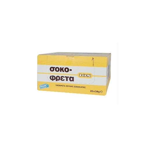 ΙΟΝ ΣΟΚΟΦΡΕΤΑ ΛΕΥΚΗ ΣΟΚΟΛΑΤΑ (20x38gr.) - (No 8102)