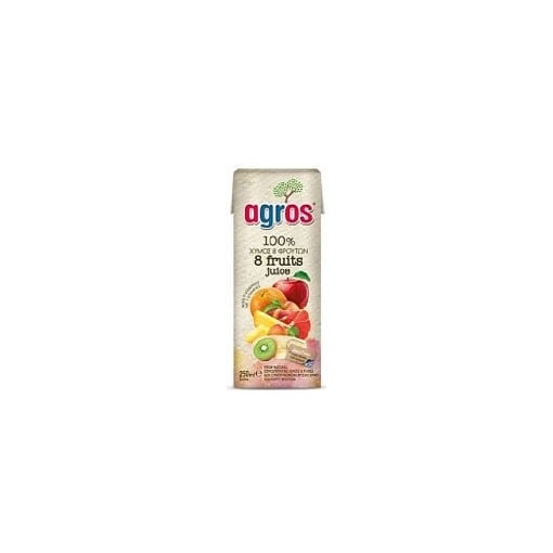 AGROS ΧΥΜΟΣ 250ml - (8 ΦΡΟΥΤΑ)