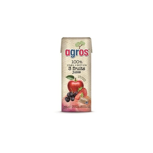 AGROS ΧΥΜΟΣ 250ml - (ΜΗΛΟ-ΣΤΑΦΥΛΙ-ΦΡΑΟΥΛΑ)