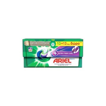 ARIEL ΥΓΡΕΣ ΚΑΨΟΥΛΕΣ  ALL IN 1 (26τεμ.) - (FIBER CARE) (13+13 ΔΩΡΟ)