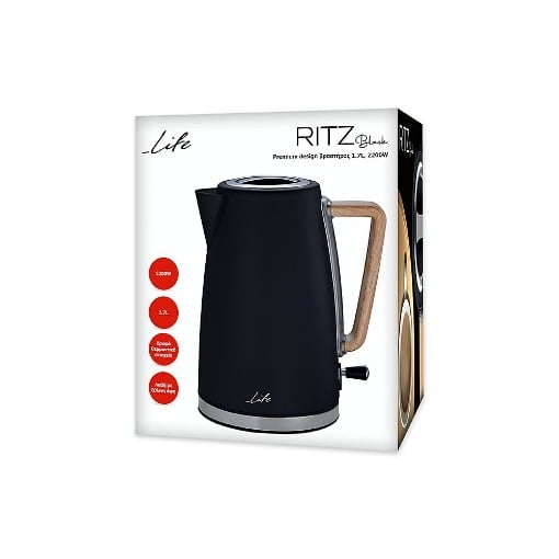 ΒΡΑΣΤΗΡΑΣ PREMIUM DESIGN 1.7L  2.200W LIFE RITZ BLACK