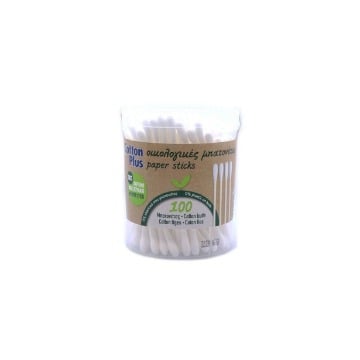 COTTON PLUS ΩΤΟΚΑΘΑΡΙΣΤΕΣ 100τεμ. - (FLAT BAZAKI)