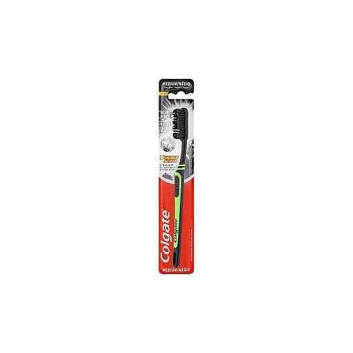 COLGATE ΟΔΟΝΤΟΒΟΥΡΤΣΑ DOUBLE ACTIOΝ - (CHARCOAL) (MEDIUM)