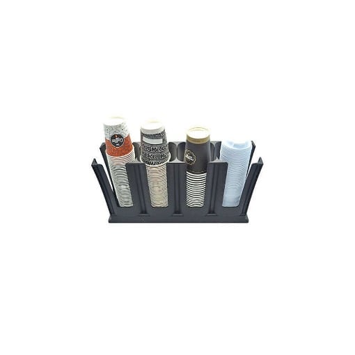 COLORATO ΠΟΤΗΡΟΘΗΚΗ ΠΛΑΣΤΙΚΗ 4 ΘΕΣΕΩΝ - (ΜΑΥΡΗ) (CLPCS-4A)