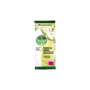 DETTOL ΜΑΝΤΗΛΑΚΙΑ 30τεμ. - (GREEN APPLE)