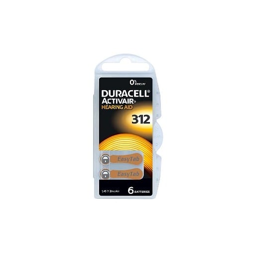 DURACELL DA 312 1.45V (6τεμ.) BP-6 ΒΑΡΗΚΟΪΑΣ - (ΜΕ ΦΟΡΟ 0,06€)