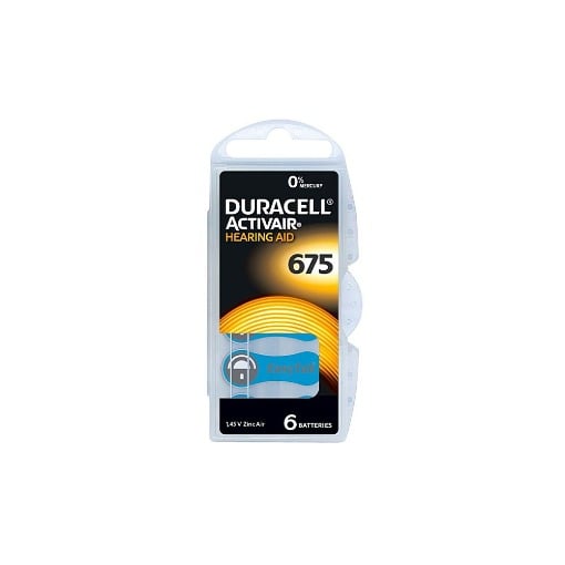 DURACELL DA 675 1.45V (6τεμ.) BP-6 ΒΑΡΗΚΟΪΑΣ - (ΜΕ ΦΟΡΟ 0,06€)
