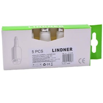 EUROLAMP ΑΣΦΑΛΕΙΑ NORMAL LINDNER 25Α - (5τεμ) (147-61026)