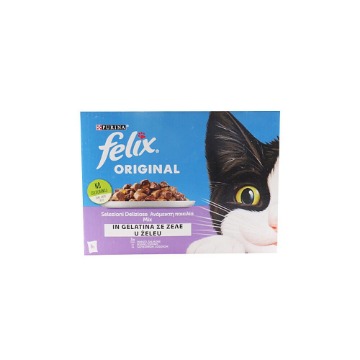 FELIX ORIGINAL ΓΑΤΟΤΡΟΦΗ ΦΑΚΕΛΑΚΙΑ (6x85gr.) - (ΑΝΑΜΕΙΚΤΗ ΠΟΙΚΙΛΙΑ) (ΒΟΔΙΝΟ-ΣΟΛΟΜΟΣ)