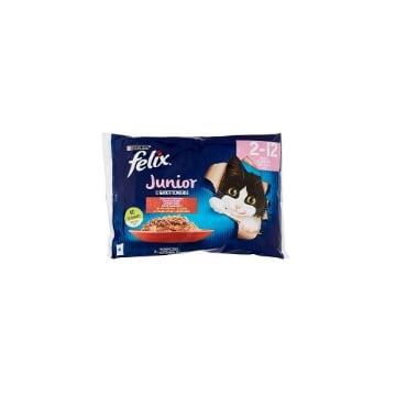FELIX ΓΑΤΟΤΡΟΦΗ ΣΕ ΖΕΛΕ JUNIOR (4x85gr) - (ΜΟΣΧΑΡΙ/ΚΟΤΟΠΟΥΛΟ)
