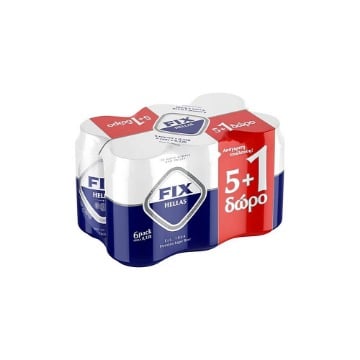 FIX HELLAS ΜΠΥΡΑ 330ml - (5+1 ΔΩΡΟ)