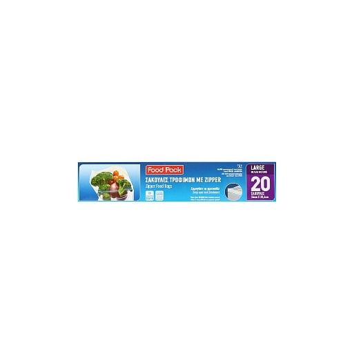 FOODPACK ΣΑΚΟΥΛΑ ΤΡΟΦΙΜΩΝ ME ZIPPER Νο 3 - (20τεμ.) (ΚΟΥΤΙ)