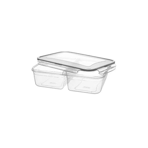 FRESH BOX ΦΑΓΗΤΟΔΟΧΕΙΟ ΟΡΘΟΓΩΝΙΟ ΜΕ ΚΑΠΑΚΙ 2 ΘΕΣΕΙΣ 2lit (LC-525)